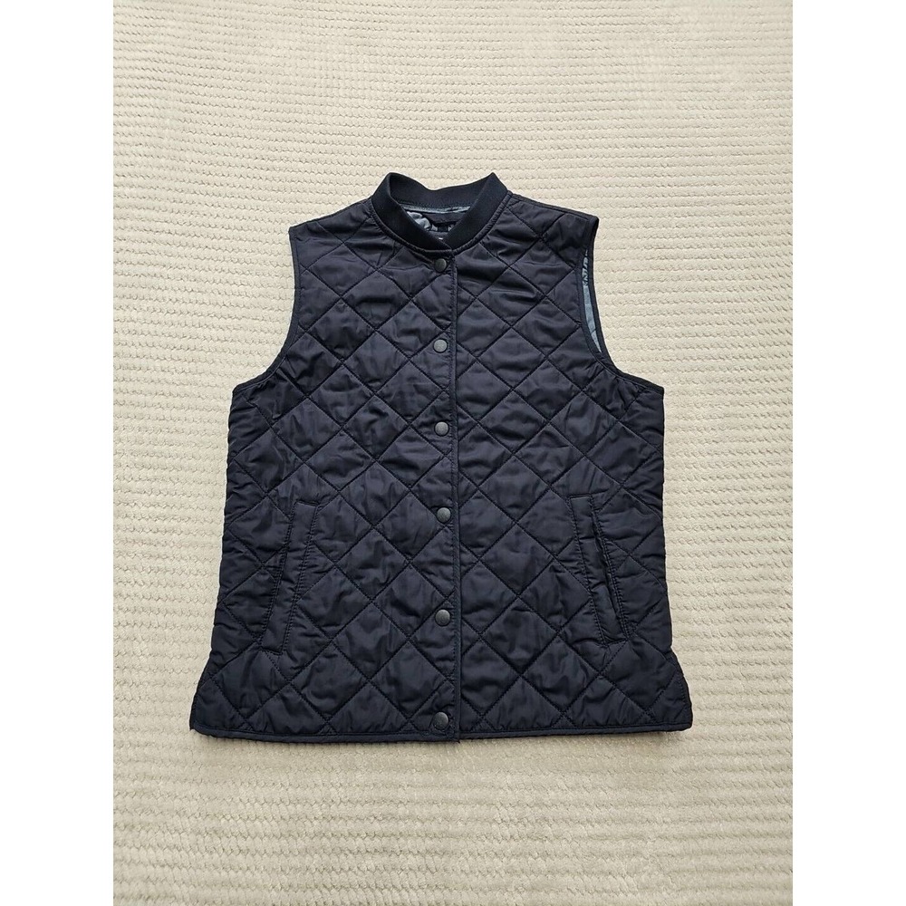 Gap Vest Womens Small Blue Quilted Outdoor Casual Wear Snap Front